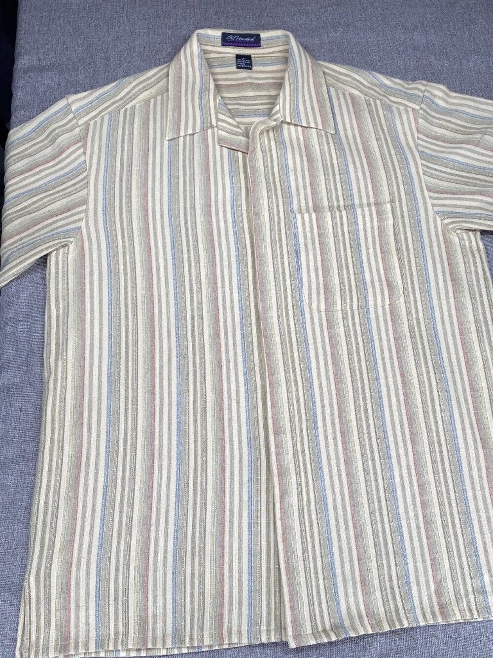 Vintage Club International Polo Shirt Top Men's Large Multicolor Stripes - Picture 4 of 10